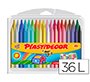 Lapices cera plastidecor caja de 36 colores surtidos