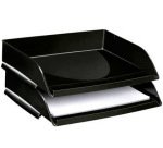 Bandeja sobremesa cep plastico apaisada negro 351x260x69 mm
