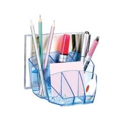 Organizador sobremesa cep confor ice blue plastico transparente celeste