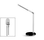 Lampara de escritorio cep led 4,92w 255lm brillo regulable cabeza giratoria 360º gris metalizado