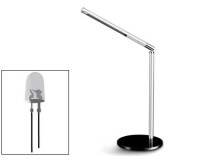 Lampara de escritorio cep led 4,92w 255lm brillo regulable cabeza giratoria 360º gris metalizado