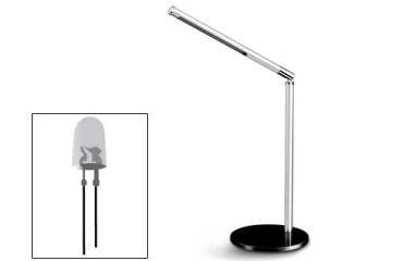 Lampara de escritorio cep led 4,92w 255lm brillo regulable cabeza giratoria 360º gris metalizado