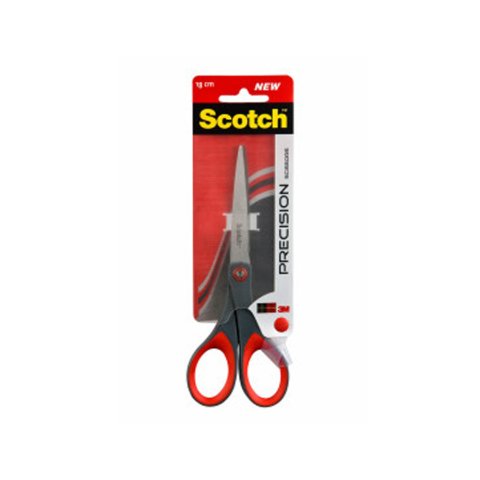 Tijera oficina scotch 18 cm de acero inoxidable con ajuste de tension