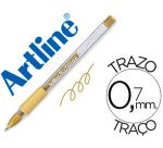 Boligrafo artline 1900 softline tinta aceite metalico oro