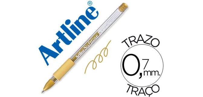 Boligrafo artline 1900 softline tinta aceite metalico oro