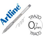 Boligrafo artline 1900 softline tinta aceite metalico plata