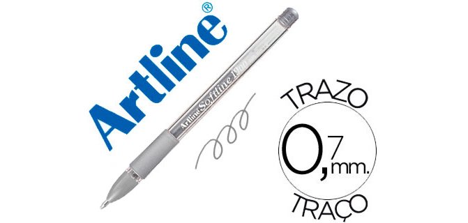 Boligrafo artline 1900 softline tinta aceite metalico plata