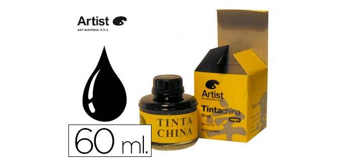Tinta china artist negra bote 60 ml