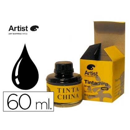 Tinta china artist negra bote 60 ml