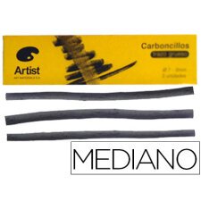 Carboncillo artist medianos 5-6 mm caja de 6 unidades