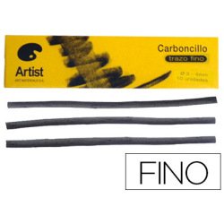 Carboncillo artist fino 3-4 mm caja de 10 unidades