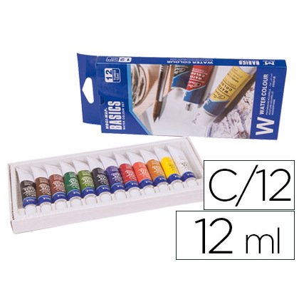 Acuarela artist caja carton de 12 colores surtidos 12 ml