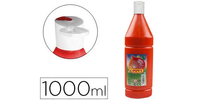 Tempera liquida jovi escolar 1000 ml bermellon