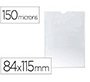 Funda portadocumento q-connect din a7 150 micras pvc transparente con uñero 84x115 mm