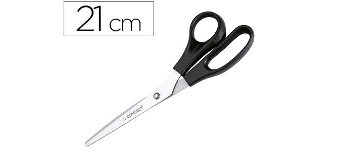 Tijera oficina q-connect para zurdos 8\" 21 cm