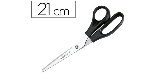 Tijera oficina q-connect para zurdos 8\" 21 cm
