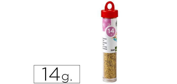 Purpurina liderpapel fantasia color oro bote de 14 gr