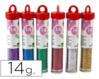 Purpurina liderpapel fantasia colores metalicos surtidos bote de 14 gr
