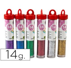 Purpurina liderpapel fantasia colores metalicos surtidos bote de 14 gr