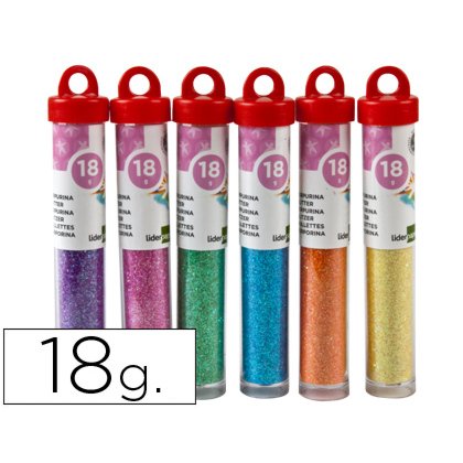 Purpurina liderpapel fantasia colores metalicos pasteles bote de 18 gr