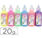 Purpurina pegamento liderpapel fantasia colores metalicos pasteles bote de 20 gr