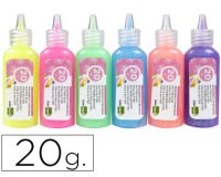 Purpurina pegamento liderpapel fantasia colores metalicos pasteles bote de 20 gr