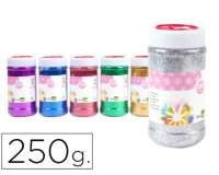 Purpurina liderpapel fantasia colores metalicos surtidos bote de 250 gr