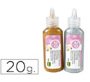 Purpurina pegamento liderpapel fantasia colores metalicos oro y plata bote de 20 gr