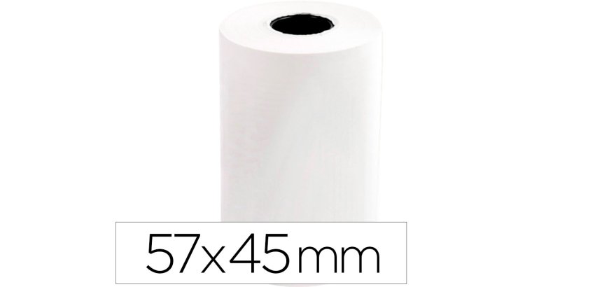 Rollo sumadora q-connect termico 57x45x11 mm 58 gr sin bisfenol a