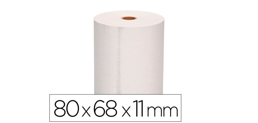 Rollo sumadora q-connect termico 80x68x11 mm 58 gr sin bifenol a