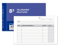 Talonario liderpapel multiusos octavo duplicado apaisado