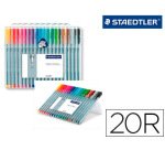 Rotulador staedtler triplus fineliner 334 estuche de 20 unidades colores surtidos (14+6 gratis)