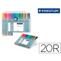 Rotulador staedtler triplus fineliner 334 estuche de 20 unidades colores surtidos