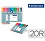 Rotulador staedtler triplus fineliner 334 estuche de 20 unidades colores surtidos (14+6 gratis)