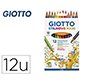 Lapices de colores giotto stilnovo maxi caja de 12 unidades colores surtidos mina 4,3 mm
