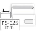 Sobre liderpapel n 4 blanco americano ventana derecha 115x225 mm tira de silicona paquete de 25 unidades