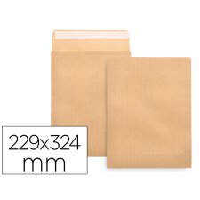 Sobre liderpapel bolsa n 7 kraft din c4 229x324 mm tira de silicona paquete de 25 unidades