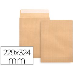 Sobre liderpapel bolsa n 7 kraft din c4 229x324 mm tira de silicona paquete de 25 unidades