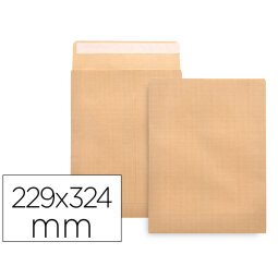 Sobre liderpapel bolsa n 7 kraft din c4 229x324 mm tira de silicona paquete de 25 unidades