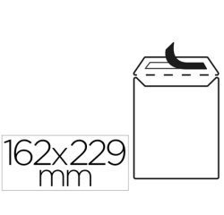 Sobre liderpapel bolsa n 16 blanco c5 162x229 mm tira de silicona paquete de 25 unidades