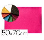 Goma eva con purpurina biodegradable liderpapel 50x70cm 60g/m2 espesor 2 mm rosa