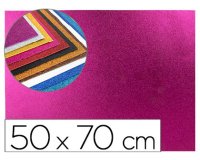 Goma eva con purpurina biodegradable liderpapel 50x70cm 60g/m2 espesor 2 mm rosa