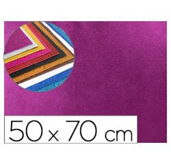 Goma eva con purpurina biodegradable liderpapel 50x70cm 60g/m2 espesor 2 mm violeta