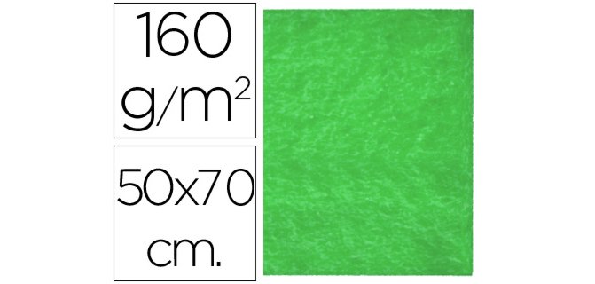 Fieltro liderpapel 50x70cm verde 160g/m2
