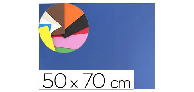 Goma eva liderpapel 50x70cm 60g/m2 espesor 1.5mm azul oscuro