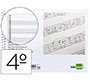 Bloc musica liderpapel combi pentagrama cuadriculado 2,5mm cuarto 20 hojas 100g/m2