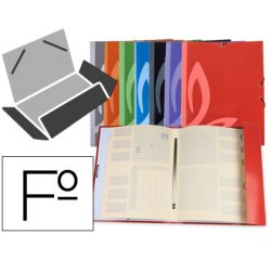 Carpeta liderpapel gomas carton forrado clasificadora folio 7 colores surtidos