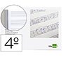 Bloc musica liderpapel pentagrama 5mm cuarto 20 hojas 100g/m2 grapado