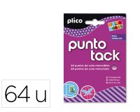 Sujetacosa masilla bostik blu tack punto de cola removible blister de 64 unidades