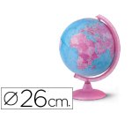 Globo terraqueo con luz modelo pink diametro 26 cm